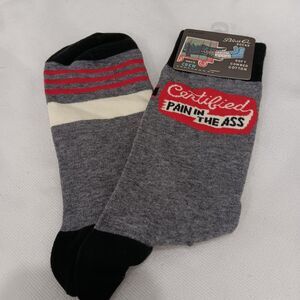 Blue Q "Certified Pain In Ass" Mens 7-12 Socks